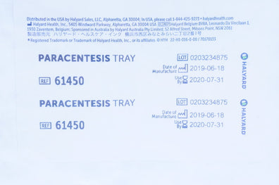 Halyard 61450 Paracentesis Tray, Caldwell Ndle/Cannula 15ga x 3.25 inch (x)